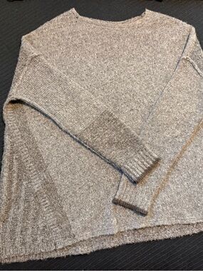 Paychi Guh Musk and Chocolate Dreamy Reversible Heather Gray Women's Sweater